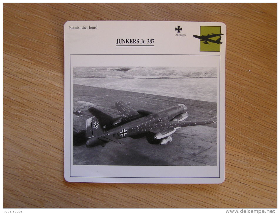 JUNKERS Ju 287 Bombardier Lourd Allemagne Germany  FICHE AVION Avec Description    Aircraft Aviation - Airplanes