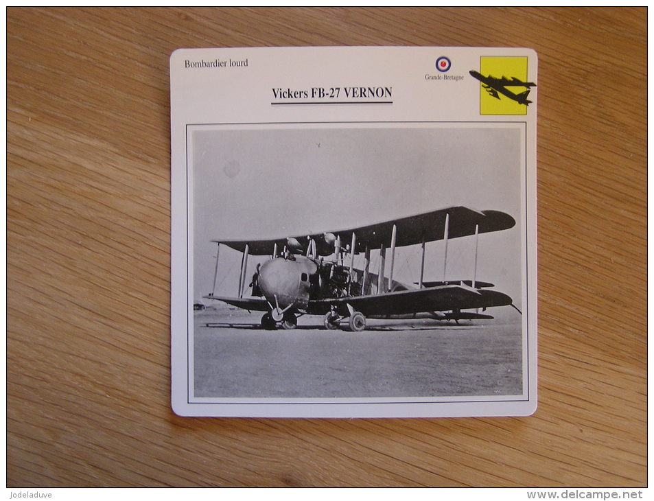 VICKERS FB-27 Vernon    Bombardier Lourd  Grande Bretagne FICHE AVION Avec Description    Aircraft Aviation - Avions