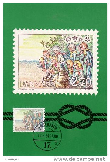 DENMARK 1984 SCOUTING MAXIMUMCARD - Storia Postale