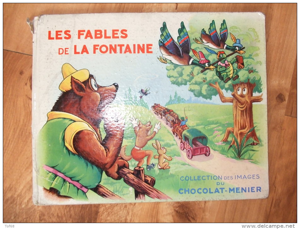 Album Chromos Chocolat Menier Les Fables De La Fontaine Avec 36 Images Sur 132 - Albumes & Catálogos