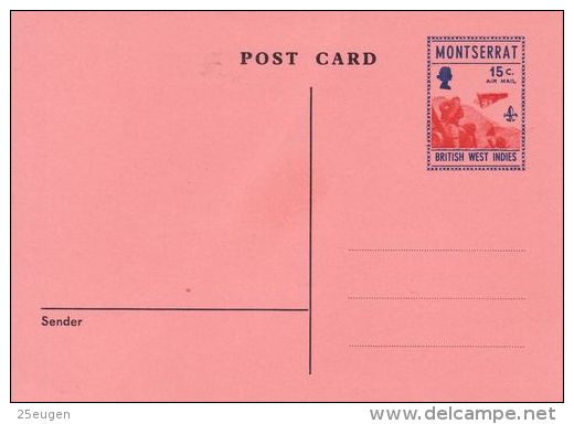 MONTSERRAT 1971 SCOUTING POSTCARD - Montserrat