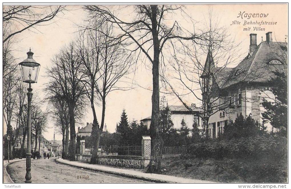 HAGENOW Alte Bahnhofstrasse Mit Villen 19.9.1908 Gelaufen TOP-Erhaltung - Hagenow
