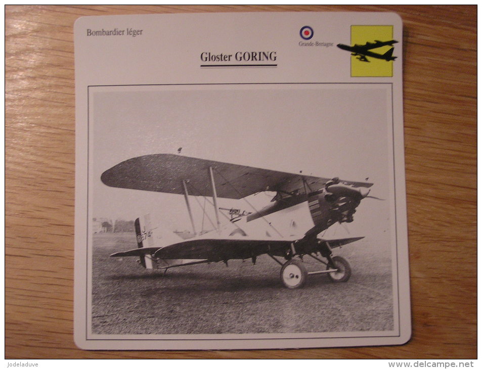 GLOSTER GORING  Bombardier Léger Grande Bretagne  FICHE AVION Avec Description    Aircraft Aviation - Avions