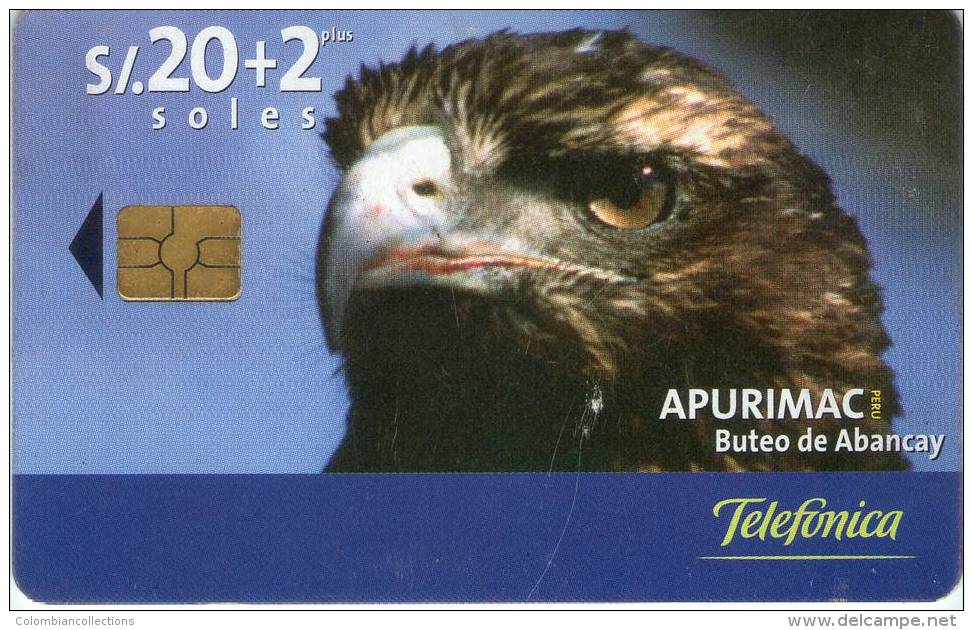 Lote TTE51, Peru, Tarjeta Telefonica, Phone Card, Telefonica, Ave, Buteo, Chip, Bird, Not Perfect Card - Perú
