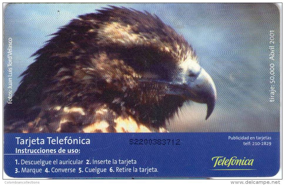 Lote TTE51, Peru, Tarjeta Telefonica, Phone Card, Telefonica, Ave, Buteo, Chip, Bird, Not Perfect Card - Perú