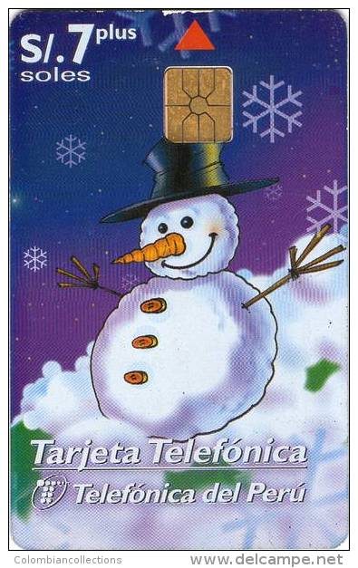 Lote TTE53, Peru, Tarjeta Telefonica, Phone Card, Telefonica, Navidad, Christmas - Perú