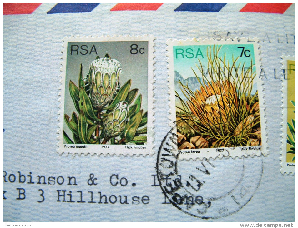 South Africa 1980 Cover To England - Flowers Protea - Autres & Non Classés