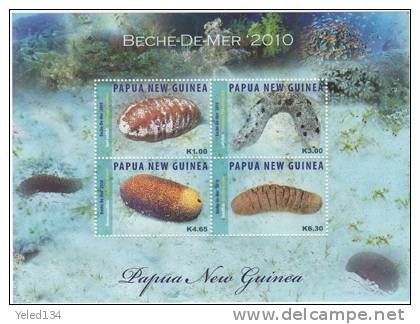 PAPUA NEW GUINEA  1441  MINT NEVER HINGED MINI SHEET OF MARINE LIFE ; BECHE DE MER ( 1003 - Meereswelt