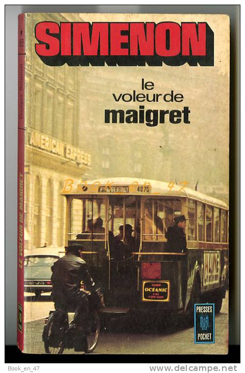 {74814} Simenon " Le Voleur De Maigret ", Presses Pocket N° 853 , 1972   " En Baisse " - Simenon