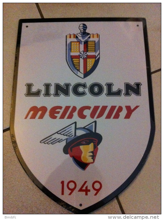 Superbe Plaque Publicitaire . Objet De Collection LINCOLN MERCURY  1949 - Tin Signs (after1960)