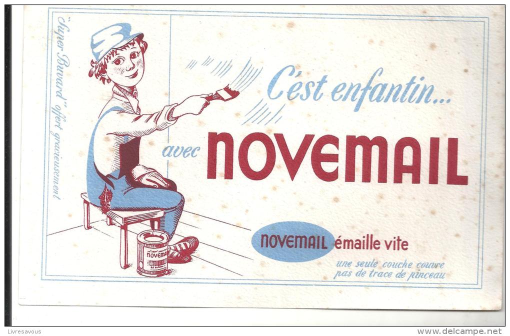 Buvard C'est Enfantin Avec Novemail. Novemail émaille Vite Des Années 1960 - Farben & Lacke