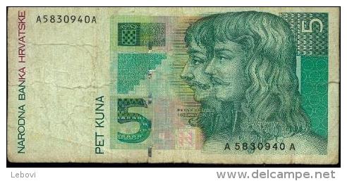 Croatie - 5 Kuna 1993 - Croatie