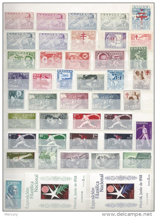 ESPAGNE - Bon lot de timbres neufs depuis 1931 - 8 scans