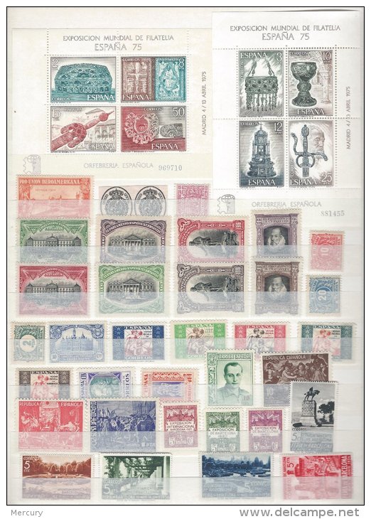 ESPAGNE - Bon lot de timbres neufs depuis 1931 - 8 scans