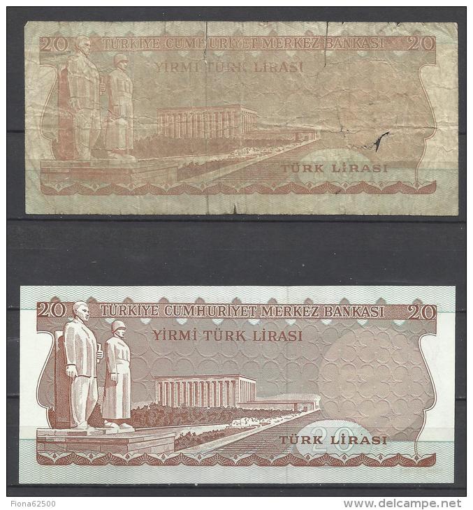 TURQUIE .   LOT DE 2 BILLETS . - Turkije