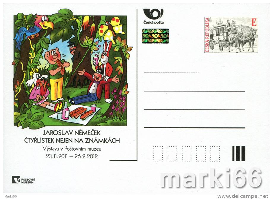 Czech Republic - 2011 - Exhibition: J. Nemechek Works On Czech Stamps - Postcard With Original Stamp - Postcards