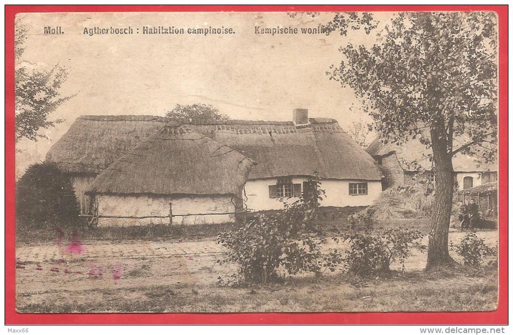 CARTOLINA VIAGGIATA BELGIO - MOL - Agtherbosch - Habitation Campinoise - Kempische Woning - ANNULLO MOLL 04 - 06 - 1908 - Mol
