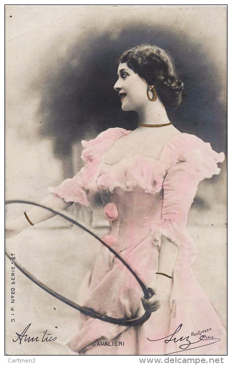 " CAVALIERI ET SON CERCEAU " ARTISTE DE THEATRE DANSEUSE ACTRICE REUTLINGER 1900 - Theatre