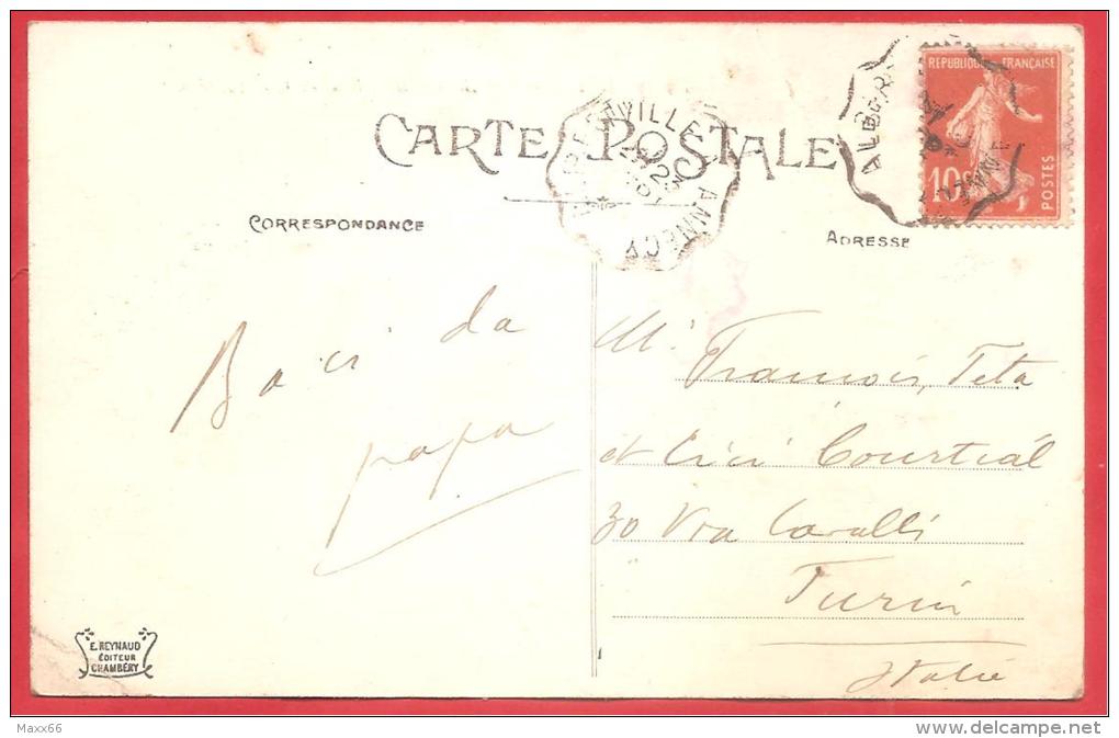 CARTOLINA VIAGGIATA FRANCIA  UGINE - Les Acieries La Dent De Cons - 9 X 14 Cm - ANN. AMB. FERROVIARIO ALBERTVILLE ANNECY - Ugine