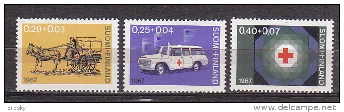 L5947 - FINLANDE FINLAND Yv N°600/02 ** CROIX ROUGE - Neufs