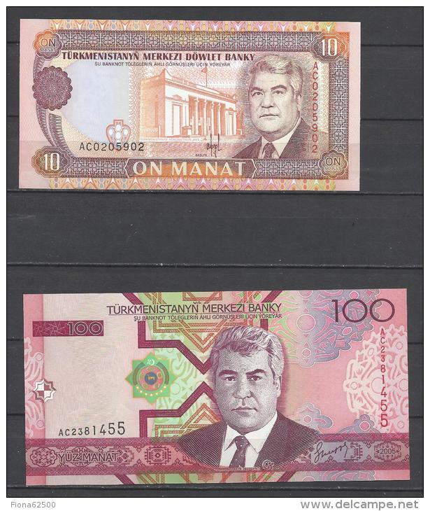 TURKMENISTAN . LOT DE 2  BILLETS . - Turkménistan