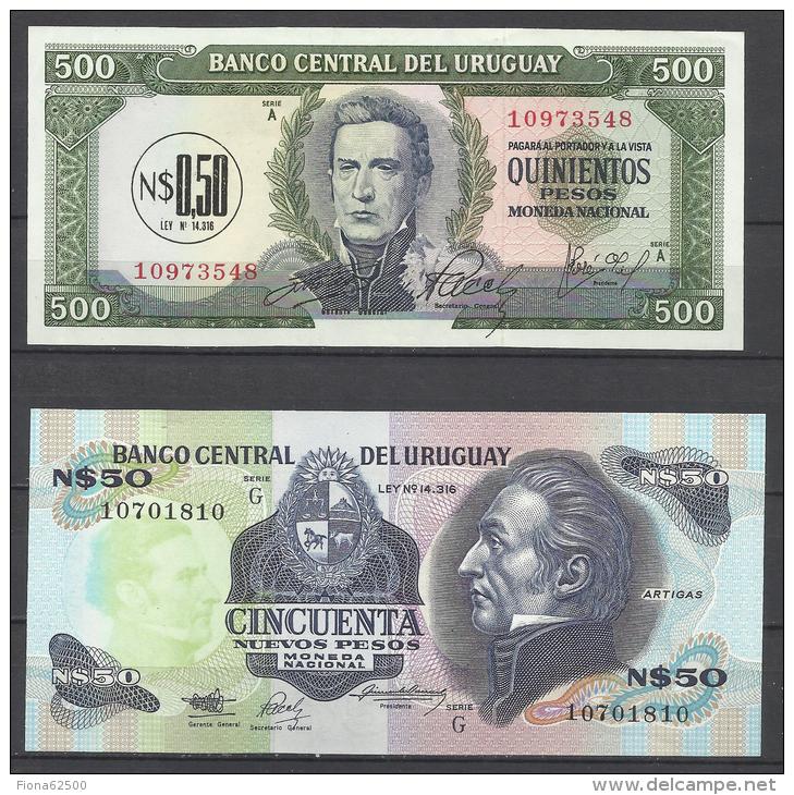 URUGUAY .  LOT DE 2 BILLETS . - Uruguay