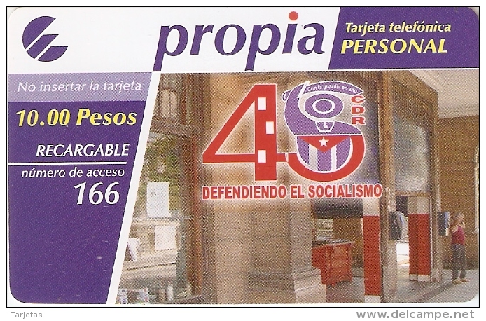 PR-031/b TARJETA DE CUBA DE 45 ANIV. DE LOS CDR FECHA CADUCIDAD 15-05-2007 - Kuba