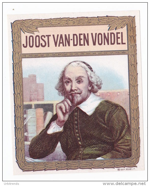 1 Cigar Box Label Joost Van Den Vondel Outer - Etiketten