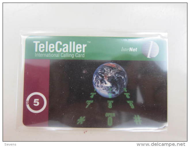 Telecaller Prepaid Phonecard,Earth - Andere & Zonder Classificatie