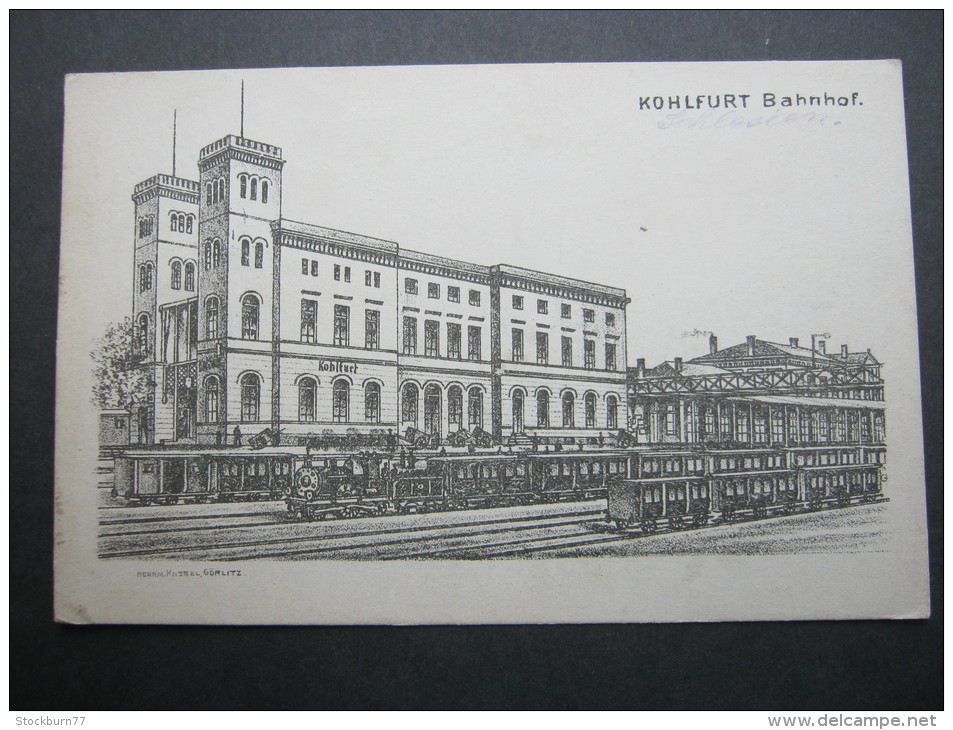 KOHLFURT, Bahnhof,    Schöne Karte   Um 1915  Mit  Stempel - Neumark