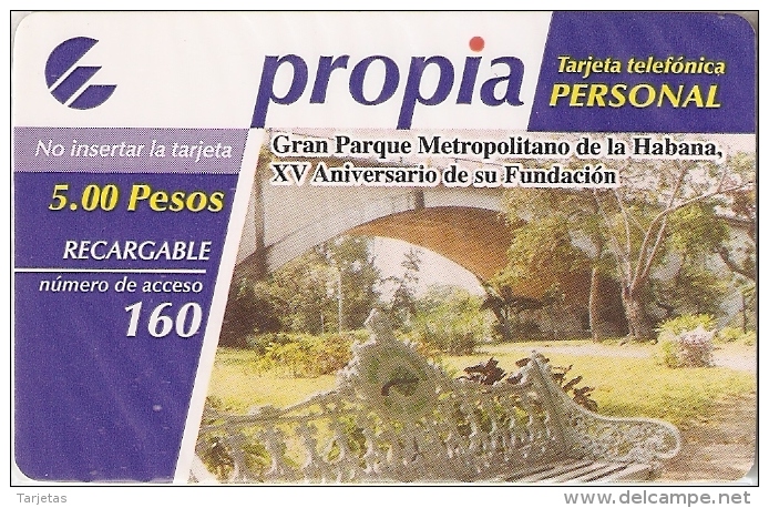 PR-022 TARJETA DE CUBA DEL PARQUE METROPOLITANO  (NUEVA-MINT) - Cuba