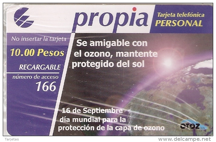 PR-041/b TARJETA DE CUBA DE PROPIA DE LA CAPA DE OZONA CADUCIDAD 14/10/2007 (NUEVA-MINT) - Cuba