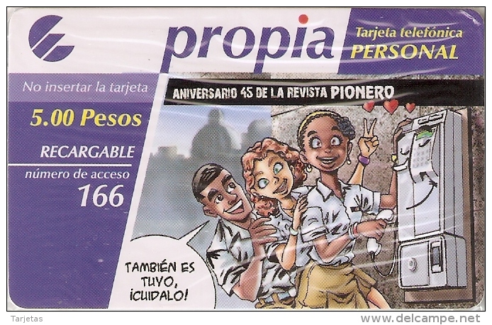 PR-044/a TARJETA DE CUBA DE PROPIA DEL ANIV. REVISTA PIONERO 28/02/2008 (NUEVA-MINT) - Cuba