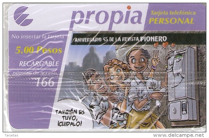PR-044/b TARJETA DE CUBA DE PROPIA DEL ANIV. REVISTA PIONERO 22/04/2008 (NUEVA-MINT) - Cuba