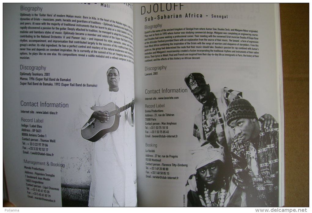 PBV/25 Guide To WORLD MUSIC PRODUCED In FRANCE  Bureau Expert 2001 - Cinema & Music