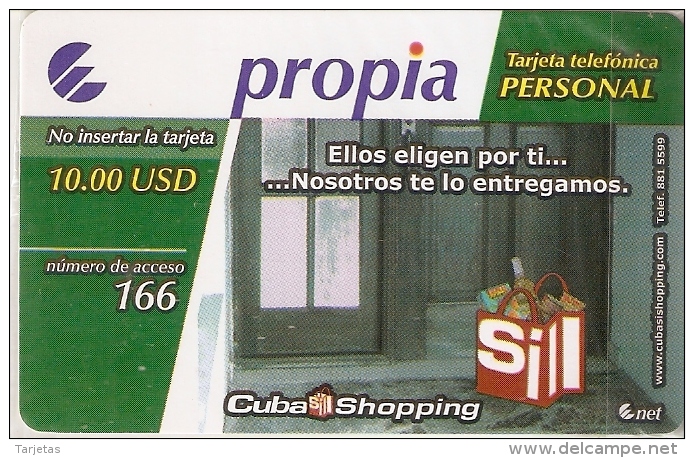 PRD-017 TARJETA DE CUBA PROPIA DE $10 DE CUBA SHOPPING  (NUEVA-MINT) - Cuba