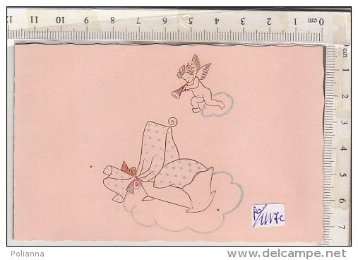 PO1117C# BIGLIETTO PARTECIPAZIONE NASCITA - BEBE' - CULLA - TORINO 1944/BAMBINI - Birth & Baptism