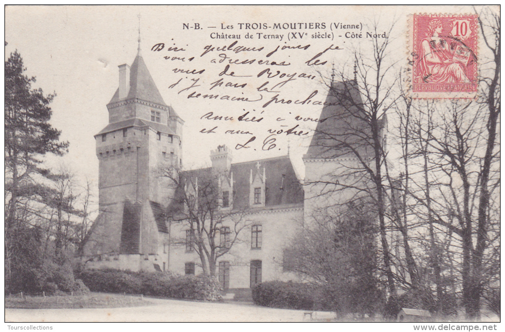 CPA 86 @ Les Trois Moutiers @ Le Château De Ternay En 1903 @ Du 15 ème S. - Côté Nord - Les Trois Moutiers