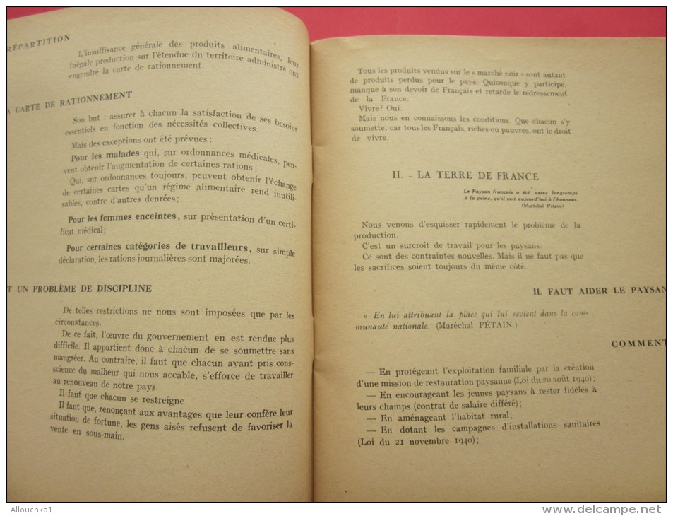 L´oeuvre du Maréchal juillet 40/41 Francisque Philippe Pétain >Propagande idéologique ss Vichy  faire défiler les images