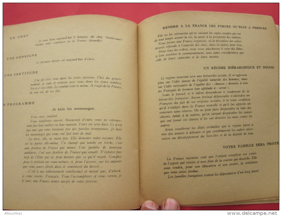 L´oeuvre du Maréchal juillet 40/41 Francisque Philippe Pétain >Propagande idéologique ss Vichy  faire défiler les images