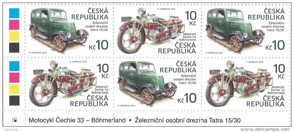 ** 768-9 Czech Republic Motorcycle Cechie - Böhmerland And Tatra Draisine 2013 - Unused Stamps