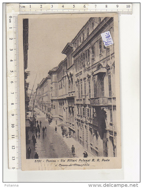 PO1346C# TORINO - VIA ALFIERI - PALAZZI R.R.POSTE   VG 1928 - Other Monuments & Buildings