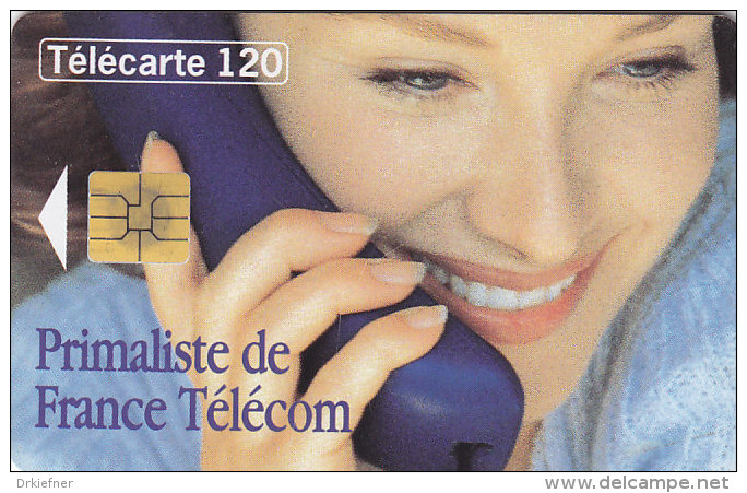 Telefonkarte  A62118476 - 02/96 - 1 000 000 Ex., 120 Unités, France Télécom, Junge Frau Mit Telefonhörer - Telefone