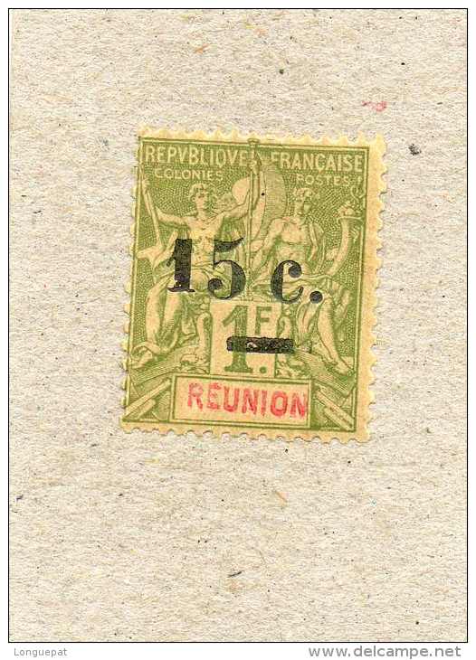 REUNION : Timbre De 1892 Surchargé Nouvelle Valeur - 1 Plus Petit Que 5 - - Nuevos