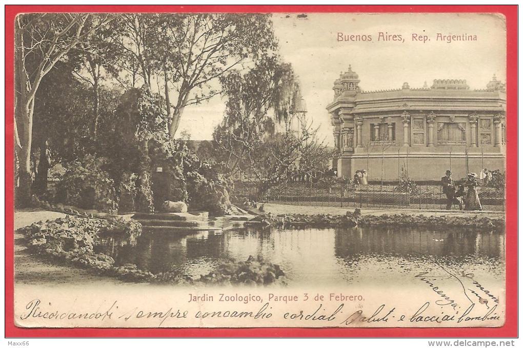 CARTOLINA VIAGGIATA ITALIA -  ZOO BUENOS AIRES - Esposizione Lavoro Torino 11  - 10 X 15 Cm - ANN. TORINO 26 - 08 - 1917 - Esposizioni