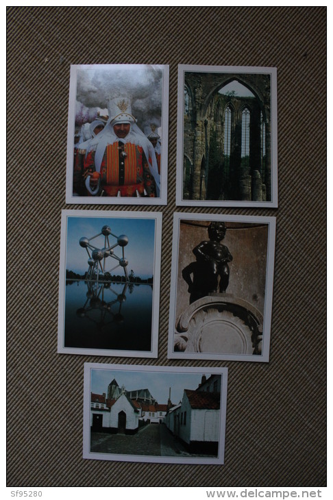 LOT 5 CARTES POSTALES BELGIQUE - Sonstige & Ohne Zuordnung