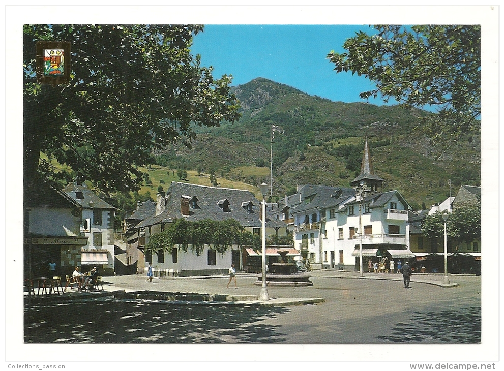 Cp, Espagne, Vall D'Aran, Bossost, Place Majeure - Lérida