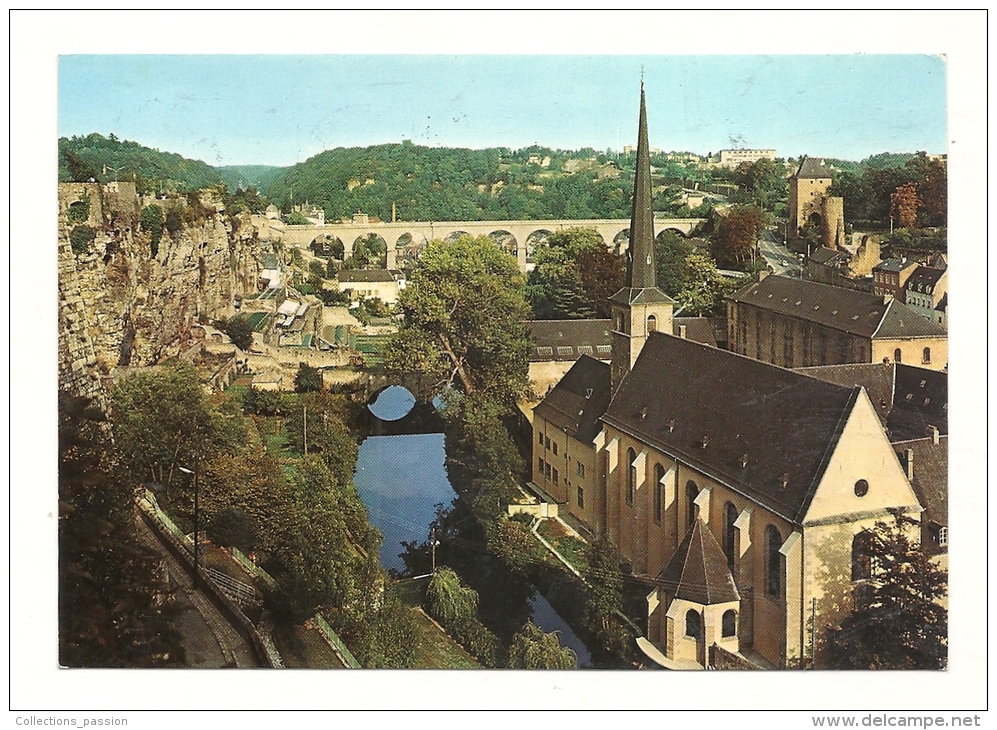 Cp, Luxembourg, Luxembourg Ville, Rochers Du Bock-Stierchen, Viaduc De Clausen, Porte De Trêves, ..., Voyagée - Luxembourg - Ville