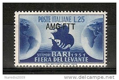 1951 TRIESTE A FIERA DI BARI MNH ** - VR6499 - Nuovi