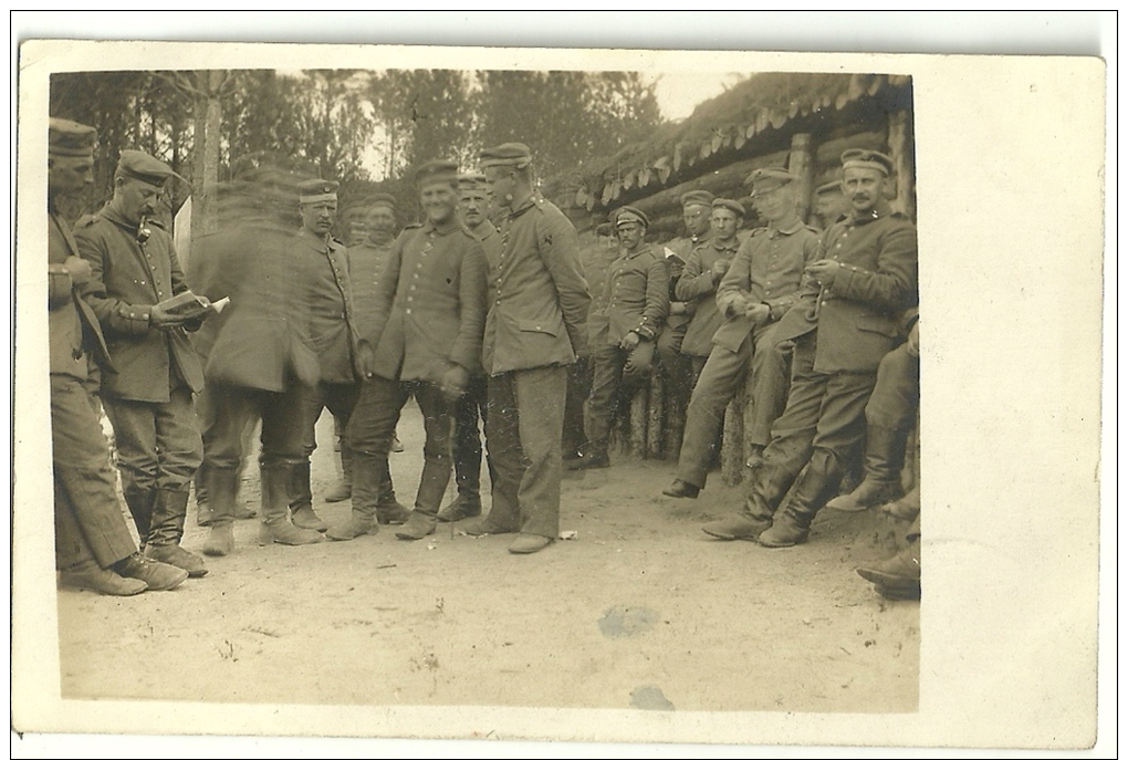 Wk1914 -(1 Carte Photo )  Deutsche Soldaten - German Soldiers -Stellung - Inf.Regt.49 - War 1914-18